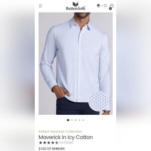 Buttercloth Men's long sleeve dress shirt XL